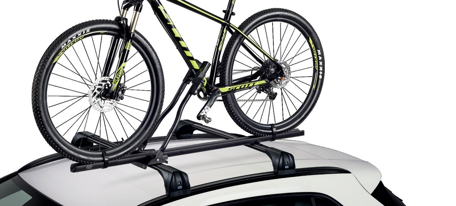 Race Dark mounted with bike on roof