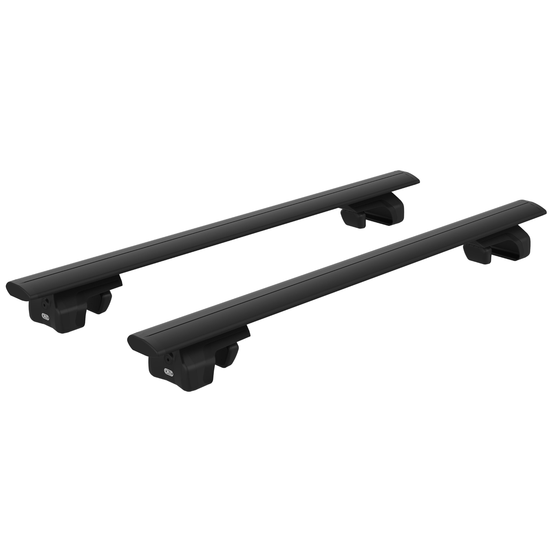 Pair of Airo Dark bars fitted with raised-railing feet