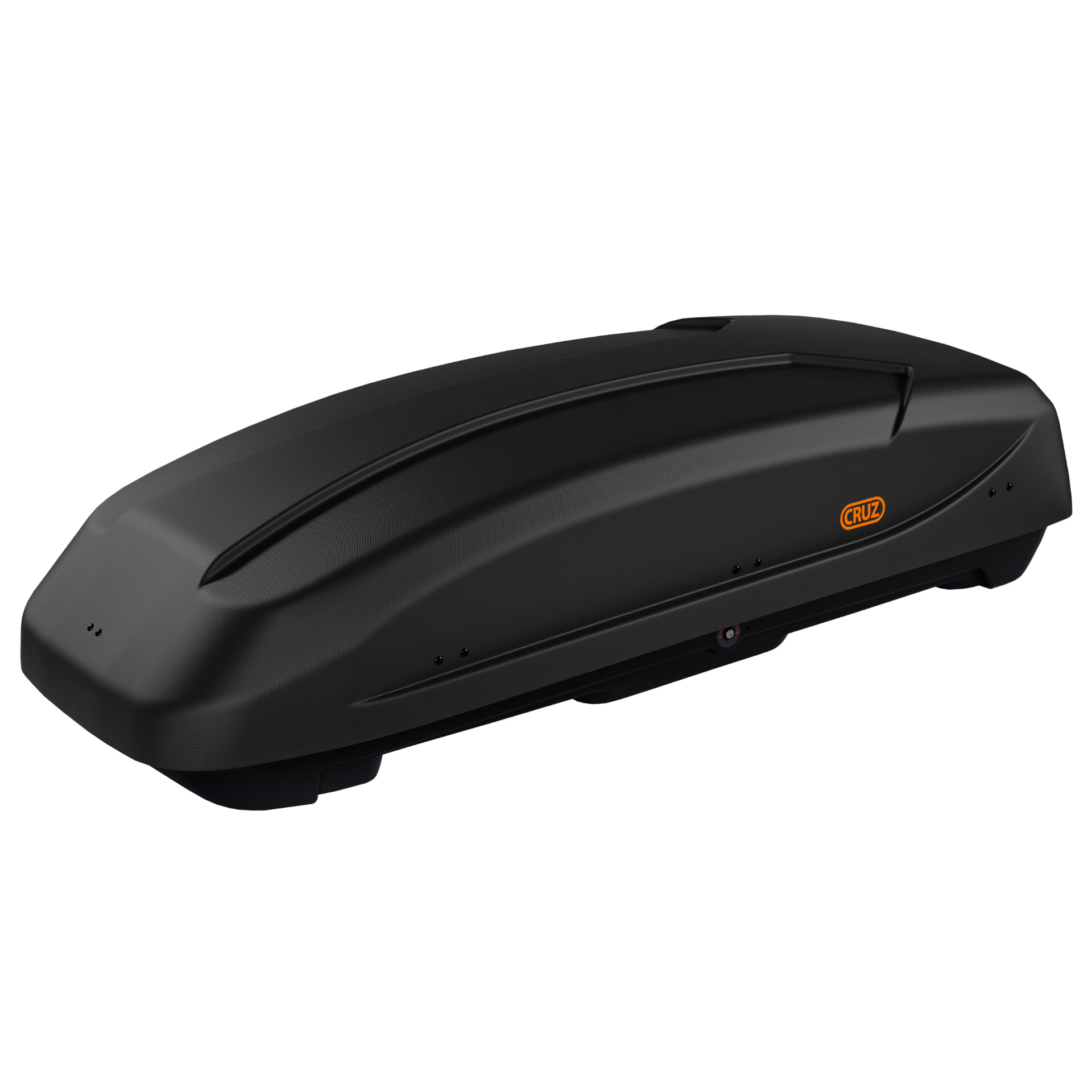 Three-quarter view — closed lid, black textured