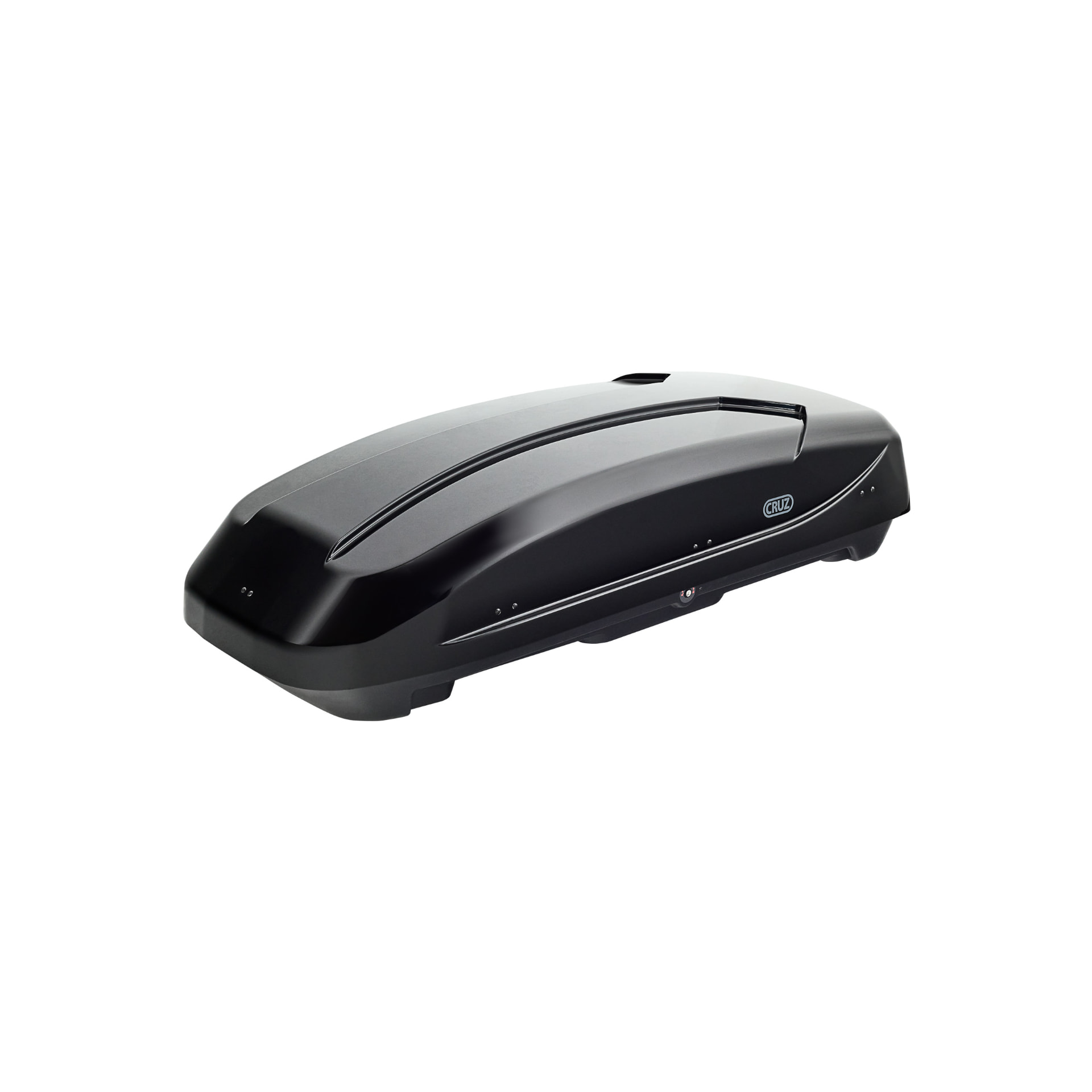 Three-quarter view — closed lid, black glossy